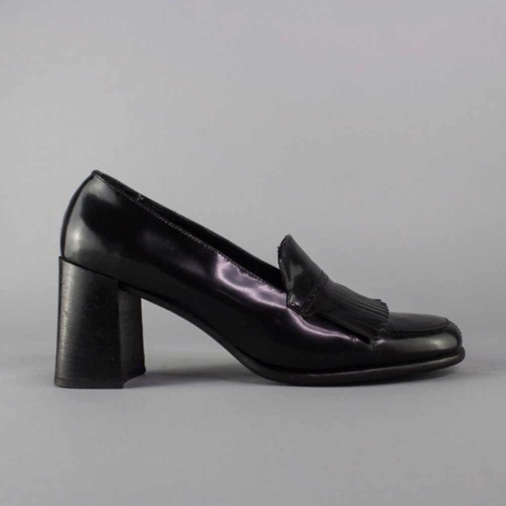 Vtg Coach Patent Leather Loafer Pumps